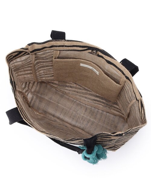 SHOO・LA・RUE（シューラルー）の「◆オープンポケット付きジュートビッグトート（トートバッグ・レディース・ブラック系/ライトパープル/オレンジ/イエロー/ブラック/ダークブラウン・00）」の12枚目の写真