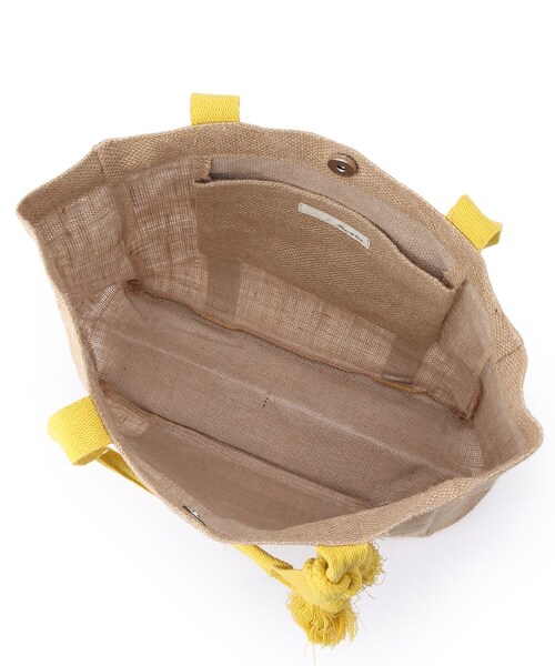 SHOO・LA・RUE（シューラルー）の「◆オープンポケット付きジュートビッグトート（トートバッグ・レディース・ブラック系/ライトパープル/オレンジ/イエロー/ブラック/ダークブラウン・00）」の14枚目の写真