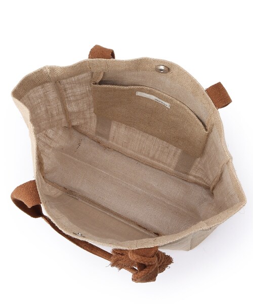 SHOO・LA・RUE（シューラルー）の「◆オープンポケット付きジュートビッグトート（トートバッグ・レディース・ブラック系/ライトパープル/オレンジ/イエロー/ブラック/ダークブラウン・00）」の15枚目の写真