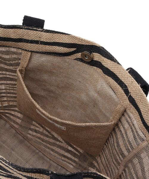 SHOO・LA・RUE（シューラルー）の「◆オープンポケット付きジュートビッグトート（トートバッグ・レディース・ブラック系/ライトパープル/オレンジ/イエロー/ブラック/ダークブラウン・00）」の19枚目の写真