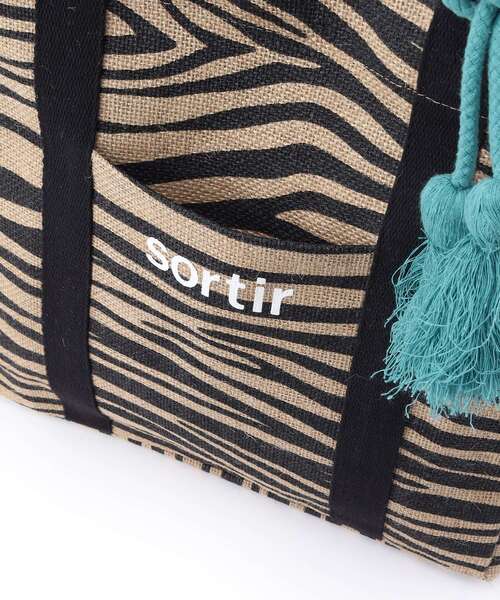 SHOO・LA・RUE（シューラルー）の「◆オープンポケット付きジュートビッグトート（トートバッグ・レディース・ブラック系/ライトパープル/オレンジ/イエロー/ブラック/ダークブラウン・00）」の20枚目の写真