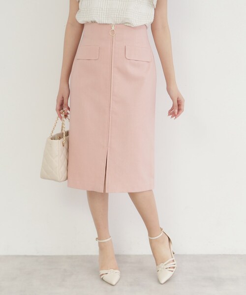 index（インデックス）の「◆ジップタイトスカート【洗濯機洗い可】（スカート・レディース・グレー/ブラウン系/オレンジ系・40/38/36/42）」の13枚目の写真