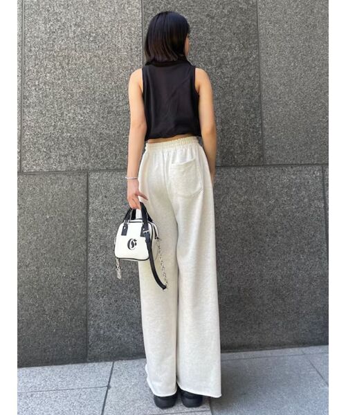 EVRIS（エヴリス）の「スウェットスーパーワイドパンツ（スウェットパンツ・レディース・ホワイト/ピンク/グレー・FREE）」の6枚目の写真