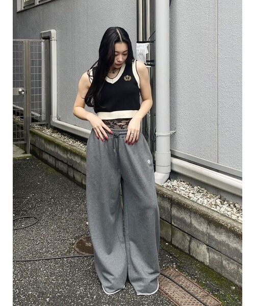 EVRIS ワイドパンツ バックロゴワイドデニムパンツ[品番：MKSW0060112]｜EVRIS