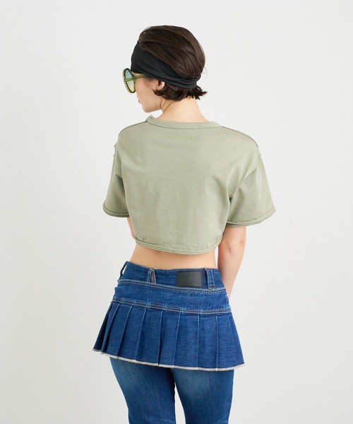 anna sui nyc(アナ スイ エヌ ワイ シー)の「ホールカットオフウォッシュTシャツ(Tシャツ/カットソー・レディース・カーキ/アイボリー/ブラック・FREE)」の20枚目の写真