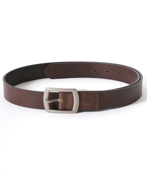 セール】Lee/リー Leather Narrow Belt/30mm 牛革 ラウンドスクエア