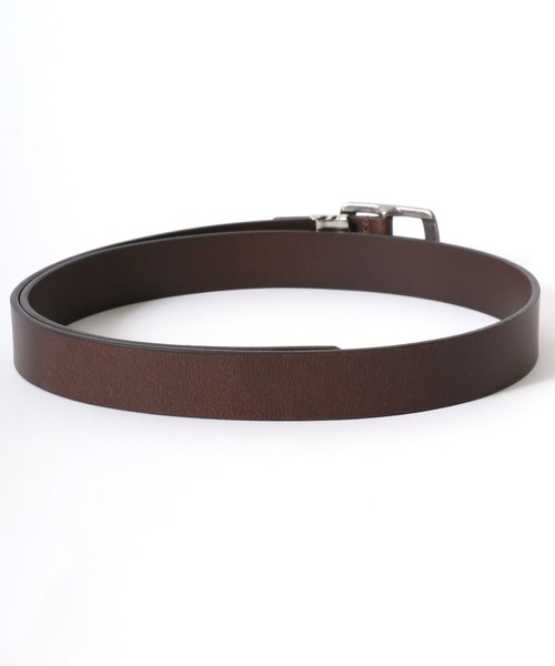 Lee（リー）の「Lee/リー Leather Narrow Belt/30mm 牛革 ラウンドスクエアバックル レザーベルト/レディース メンズ（ベルト・メンズ・ブラック/ダークブラウン/ブラウン・FREE）」の7枚目の写真