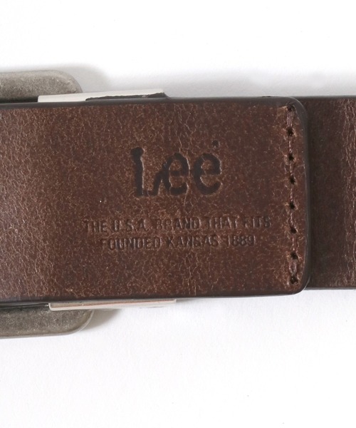 Lee（リー）の「Lee/リー Leather Narrow Belt/30mm 牛革 ラウンドスクエアバックル レザーベルト/レディース メンズ（ベルト・メンズ・ブラック/ダークブラウン/ブラウン・FREE）」の17枚目の写真