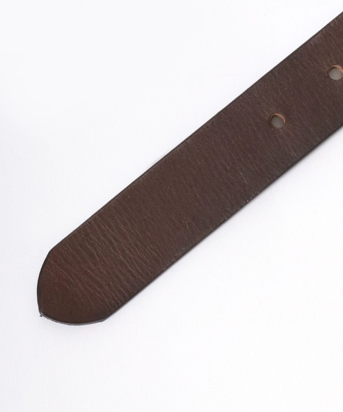 Lee（リー）の「Lee/リー Leather Narrow Belt/30mm 牛革 ラウンドスクエアバックル レザーベルト/レディース メンズ（ベルト・メンズ・ブラック/ダークブラウン/ブラウン・FREE）」の15枚目の写真