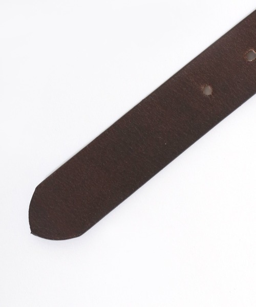 Lee（リー）の「Lee/リー Leather Narrow Belt/30mm 牛革 ラウンドスクエアバックル レザーベルト/レディース メンズ（ベルト・メンズ・ブラック/ダークブラウン/ブラウン・FREE）」の16枚目の写真