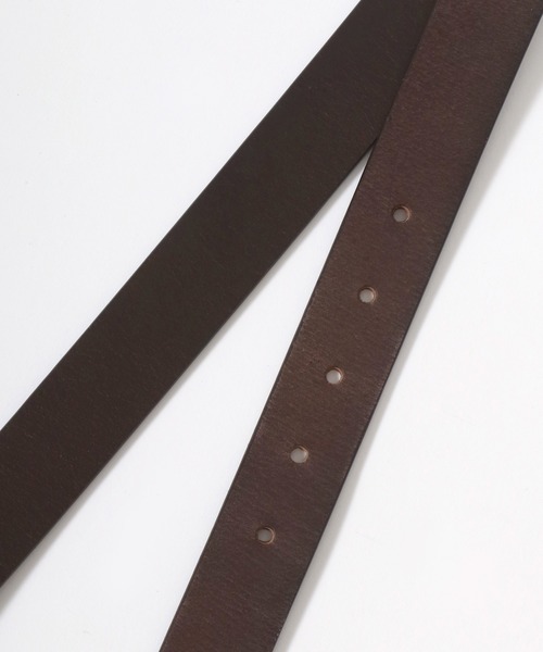 Lee（リー）の「Lee/リー Leather Narrow Belt/30mm 牛革 ラウンドスクエアバックル レザーベルト/レディース メンズ（ベルト・メンズ・ブラック/ダークブラウン/ブラウン・FREE）」の11枚目の写真