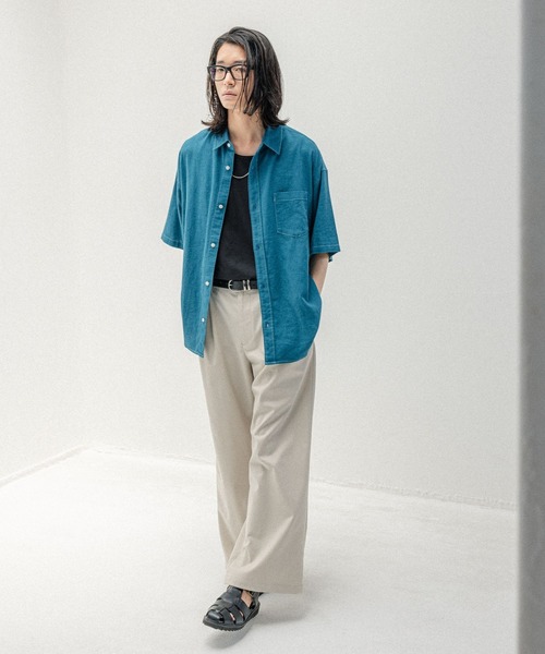 RAGEBLUE（レイジブルー）の「TR BUGGY WIDE STRAIGHT SLACKS/TRストレッチ/タックバギーストレートワイドスラックス（スラックス・メンズ・ダークグレー/ブラウン/オフホワイト/ブラック/グレー系その他/ネイビー・SMALL/MEDIUM/LARGE）」の9枚目の写真