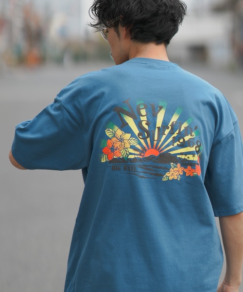 NEV(ネブ)の「【NEV SURF】別注プリント 半袖Tシャツ(Tシャツ/カットソー・メンズ・グレー系/ブラック系1/ホワイト/ブラック系/ブラック/ブルー系1/カーキ/ホワイト系1/ホワイト系・MEDIUM/SMALL/X-LARGE/LARGE)」の18枚目の写真