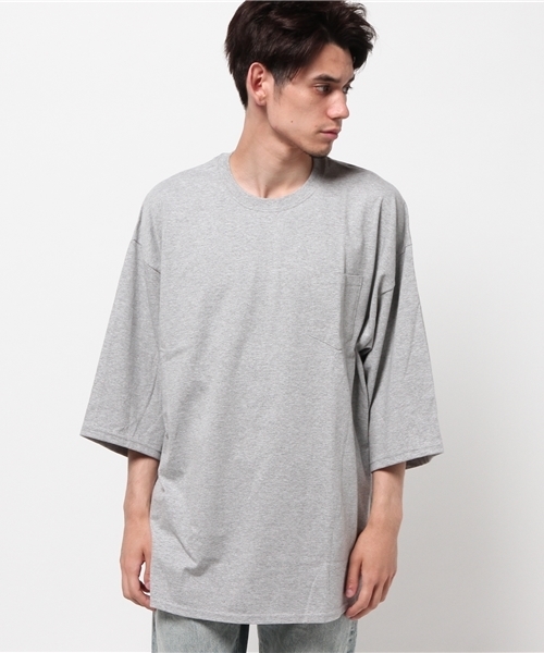 WEGO（ウィゴー）の「WEGO/ エキストラルーズポケットTシャツ（Tシャツ/カットソー・メンズ・ホワイト/杢グレー・FREE）」の3枚目の写真