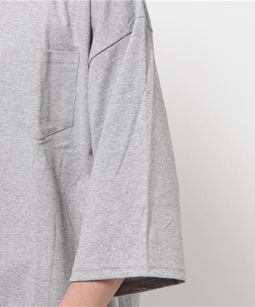 WEGO（ウィゴー）の「WEGO/ エキストラルーズポケットTシャツ（Tシャツ/カットソー・メンズ・ホワイト/杢グレー・FREE）」の7枚目の写真