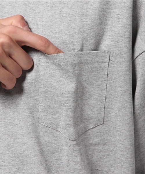 WEGO（ウィゴー）の「WEGO/ エキストラルーズポケットTシャツ（Tシャツ/カットソー・メンズ・ホワイト/杢グレー・FREE）」の8枚目の写真