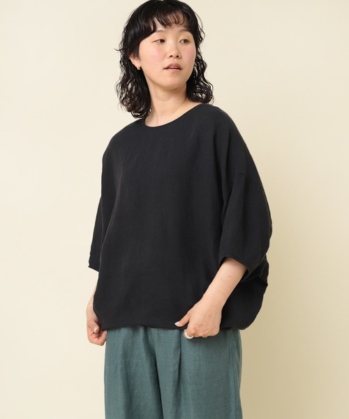 RNA-N(アールエヌエーエヌ)の「B2840 フレンチリネンバルーンブラウス(シャツ/ブラウス・レディース・ブラック/レンガ/グレー・MEDIUM)」の6枚目の写真