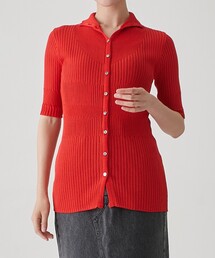 UNITED TOKYO | シアーカラーラインリブニット-ウォッシャブル-(ニット/セーター)