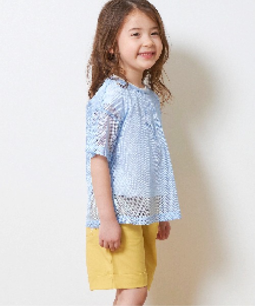 KP(ケーピー)の「メッシュ&ロゴTシャツセット(110~140)(Tシャツ/カットソー・キッズ・ラベンダー/サックスブルー・110cm/140cm/130cm/120cm)」の6枚目の写真