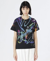 【KANAKO SASAKI】コラボレーション ネオングラフィッククルーネックTシャツ