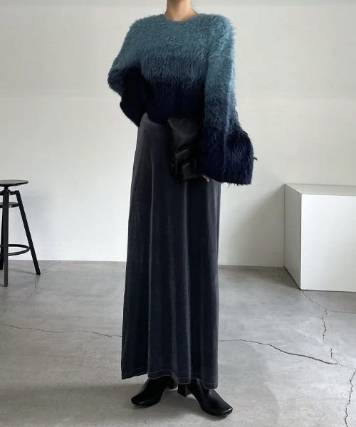 select MOCA（セレクトモカ）の「ツートーンシャギーニット（ニット/セーター・レディース・イエロー/ブラック/ブルー/ブラウン・FREE）」の20枚目の写真