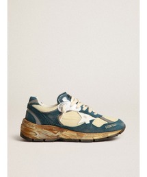 GOLDEN GOOSE（ゴールデングース）の「Dad-Star レディース スエード（ぺトロールブルー） レザースター（ホワイト）（スニーカー）」