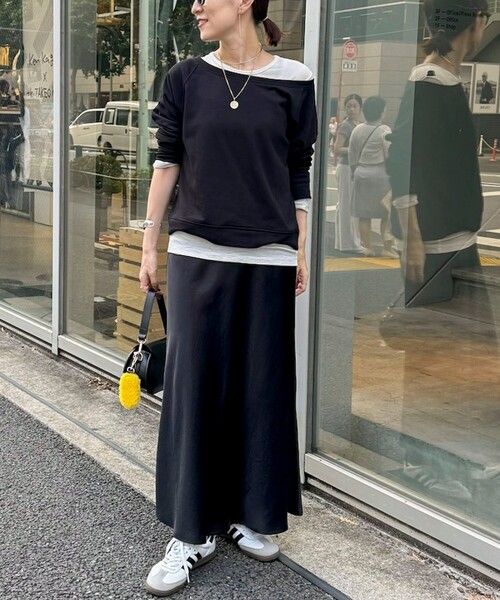 Rie Miller(リエミラー)の「シアーストレッチロンT(Tシャツ/カットソー・レディース・ブラック/ホワイト・38)」の4枚目の写真