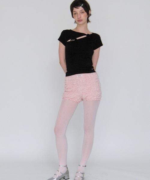 パンツ CRANK  Ribbed micro shorts_Charcoal Edikted Weekender Knit Micro Shorts | PacSun