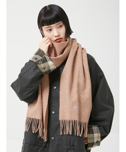 Barbour（バブアー）の「ラムズ ウール ソリッド マフラー（マフラー・レディース・グリーン/ブラック/グレー/ブラウン/オレンジ/ダークグレー/オリーブ・FREE）」の9枚目の写真