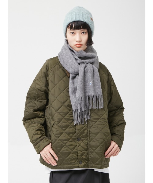 Barbour（バブアー）の「ラムズ ウール ソリッド マフラー（マフラー・レディース・グリーン/ブラック/グレー/ブラウン/オレンジ/ダークグレー/オリーブ・FREE）」の11枚目の写真