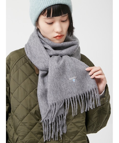 Barbour（バブアー）の「ラムズ ウール ソリッド マフラー（マフラー・レディース・グリーン/ブラック/グレー/ブラウン/オレンジ/ダークグレー/オリーブ・FREE）」の12枚目の写真