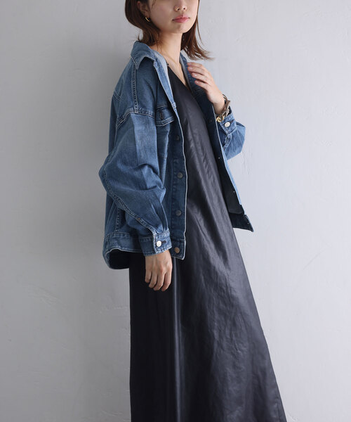 La TOTALITE（ラトータリテ）の「【Healthy denim/ヘルシーデニム】Bran Gジャン（デニムジャケット・レディース・ブルー系その他・FREE）」の4枚目の写真