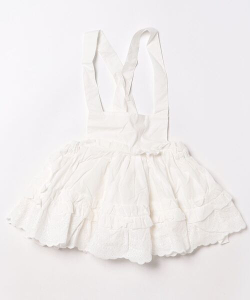 LOWRYS FARM（ローリーズファーム）の「【KIDS】サロペットスカート（ジャンパースカート・キッズ・ホワイト・150cm）」の2枚目の写真