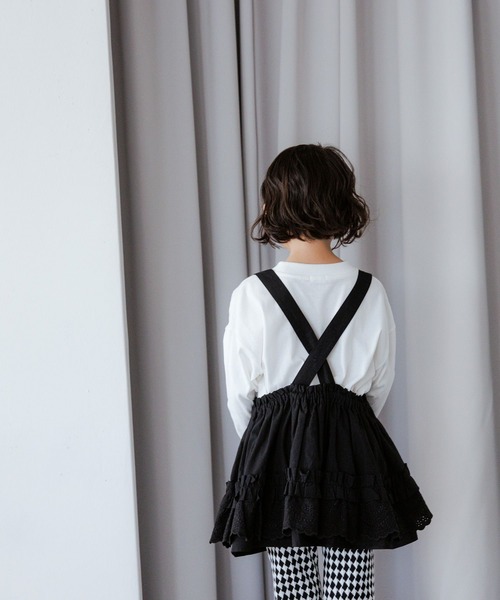 LOWRYS FARM（ローリーズファーム）の「【KIDS】サロペットスカート（ジャンパースカート・キッズ・ホワイト・150cm）」の8枚目の写真