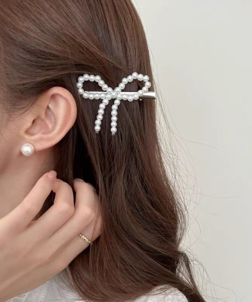 【ALDO】海外限定 ENCHANTEDD ヘアアクセサリー リボン パール Wicked x ALDO☆限定コラボ☆ビジュースタッズ・リボンヘアピン