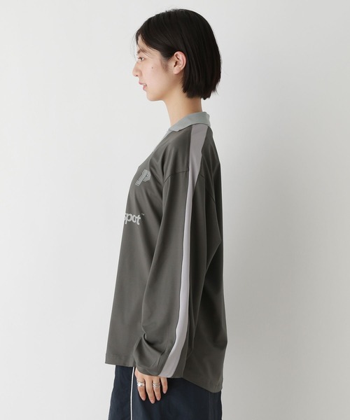 RAGEBLUE（レイジブルー）の「サイドライン/ユニフォームデザインゲームシャツLS（Tシャツ/カットソー・レディース・オフホワイト/ライトブルー/ブラック・FREE）」の15枚目の写真