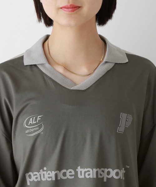 RAGEBLUE（レイジブルー）の「サイドライン/ユニフォームデザインゲームシャツLS（Tシャツ/カットソー・レディース・オフホワイト/ライトブルー/ブラック・FREE）」の18枚目の写真