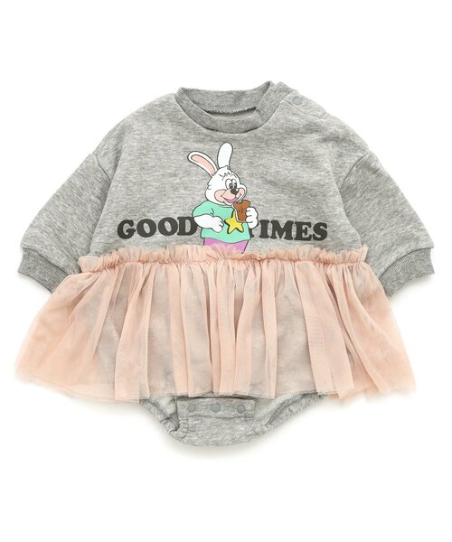 セール】【Bpop】チュールドッキングボディオール（ロンパース