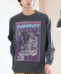 【ムラサキスポーツ限定】THRASHER/スラッシャー ロンT/長袖Tシャツ ピグメント加工 ビックシルエット 243TH1LT013/243TH1LT014/243TH1LT015