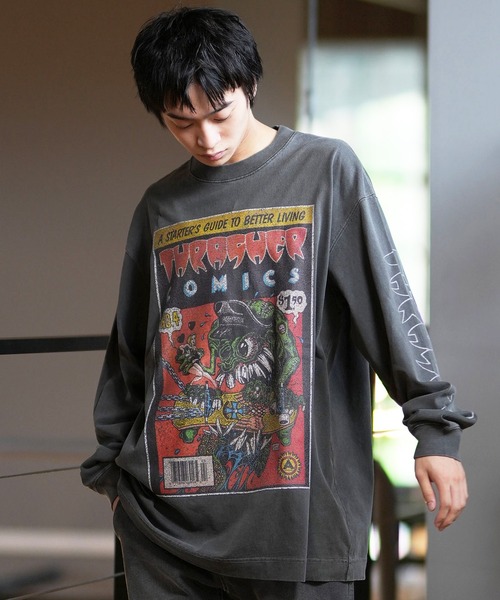 THRASHER(スラッシャー)の「【ムラサキスポーツ限定】THRASHER/スラッシャー ロンT/長袖Tシャツ ピグメント加工 ビックシルエット 243TH1LT013/243TH1LT014/243TH1LT015(Tシャツ/カットソー・メンズ・ブラック系その他2/ブラック系その他/ホワイト系その他2/ブラック系その他3/ホワイト系その他/ホワイト系その他3・M/L/XL)」の22枚目の写真