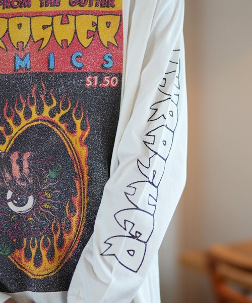 THRASHER(スラッシャー)の「【ムラサキスポーツ限定】THRASHER/スラッシャー ロンT/長袖Tシャツ ピグメント加工 ビックシルエット 243TH1LT013/243TH1LT014/243TH1LT015(Tシャツ/カットソー・メンズ・ブラック系その他2/ブラック系その他/ホワイト系その他2/ブラック系その他3/ホワイト系その他/ホワイト系その他3・M/L/XL)」の13枚目の写真