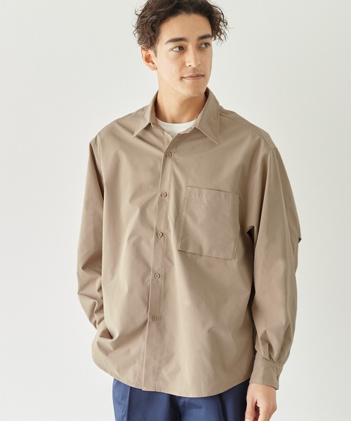 coca(coca)(コカ)の「リップストップリラックスシャツ(シャツ/ブラウス・メンズ・カーキ/ベージュ・M/L)」の2枚目の写真