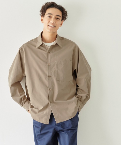 coca(coca)(コカ)の「リップストップリラックスシャツ(シャツ/ブラウス・メンズ・カーキ/ベージュ・M/L)」の9枚目の写真