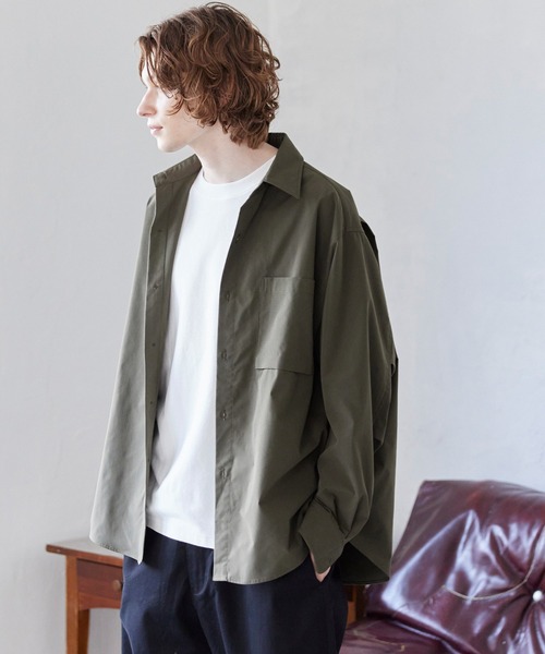 coca(coca)(コカ)の「リップストップリラックスシャツ(シャツ/ブラウス・メンズ・カーキ/ベージュ・M/L)」の13枚目の写真