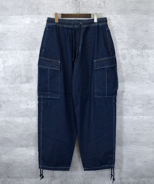 vintage like loose fit denim cargo pants/ヴィンテージ ライク ルーズフィット デニム カーゴパンツ（カーゴパンツ）｜Anytime Songs（エニータイムソングス）