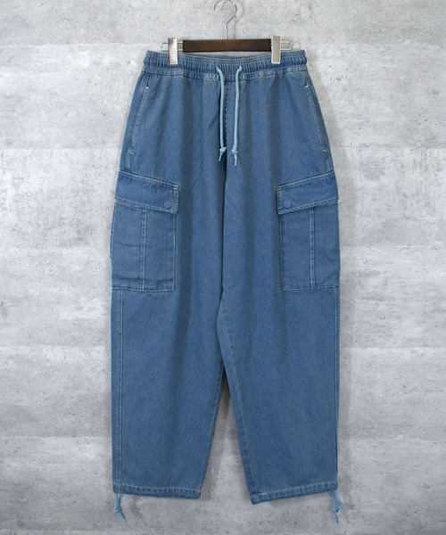 vintage like loose fit denim cargo pants/ヴィンテージ ライク ルーズフィット デニム カーゴパンツ（カーゴパンツ）｜Anytime Songs（エニータイムソングス）