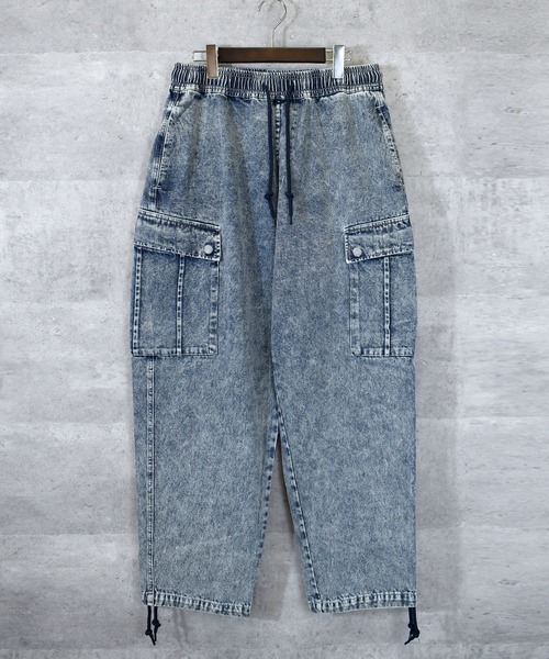 vintage like loose fit denim cargo pants/ヴィンテージ ライク ルーズフィット デニム カーゴパンツ（カーゴパンツ）｜Anytime Songs（エニータイムソングス）