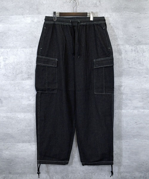 vintage like loose fit denim cargo pants/ヴィンテージ ライク ルーズフィット デニム カーゴパンツ（カーゴパンツ）｜Anytime Songs（エニータイムソングス）