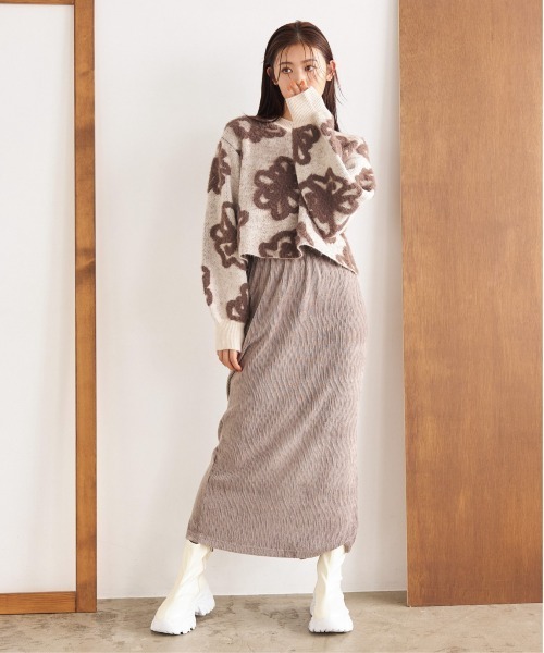 スカート Celestial mysty woman（ミスティウーマン）の「ベロアプリーツイージースカート