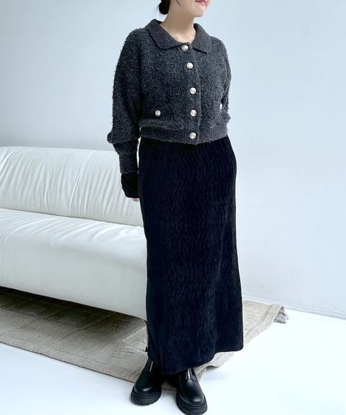 スカート Celestial mysty woman（ミスティウーマン）の「ベロアプリーツイージースカート